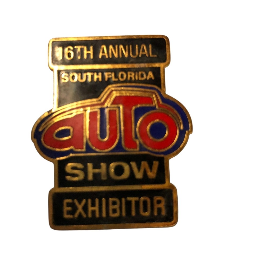 16th Annual South Florida Auto Show‎ Exhibitor Pin Vintage Collectible